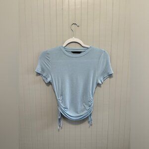 Shein Ruched Drawstring Tee Size S